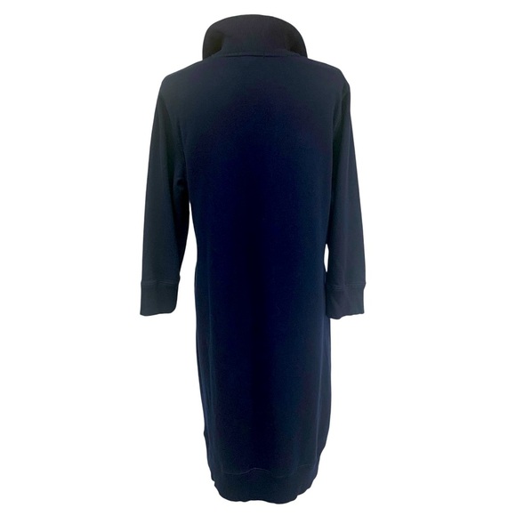 RALPH LAUREN Dress Sweatshirt Shift Buckle Vneck Transitional Minimalist Blue XL - Picture 9 of 12